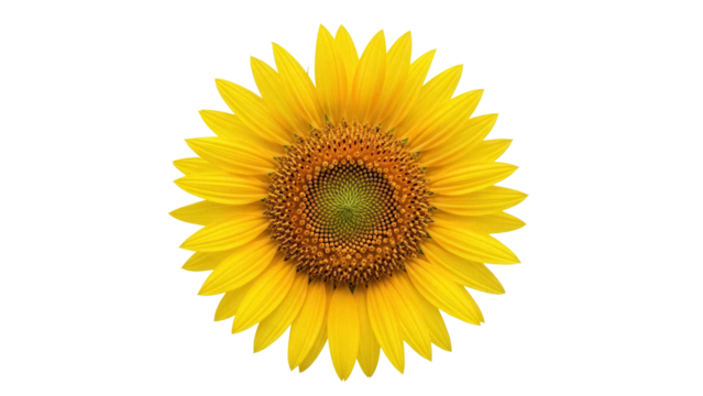 Bright yellow sunflower PNG isolated on transparent background, vibrant floral design element for summer and nature themes - Powered by Adobe