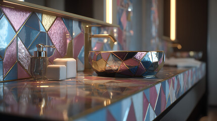 Brilliant, isolated precious diamond jewelry on a shiny black background