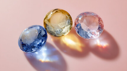 Brilliant, isolated precious diamond jewelry on a shiny black background