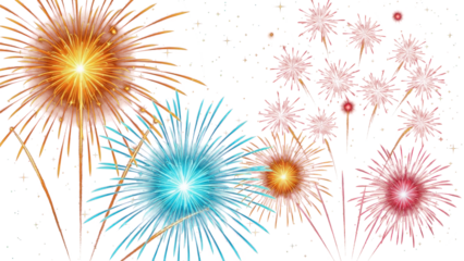 Golden firework texture, thin  stroke lines. Isolated png illustration, transparent background. Design  for overlay, montage, texture. Happy new year concept.