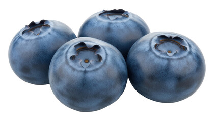 Fresh blueberries isolated PNG, vibrant and juicy fruit on transparent background, healthy eating and antioxidant-rich food
