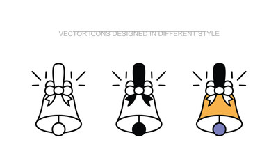 Christmas Bell vector design in modern and trendy style icon
