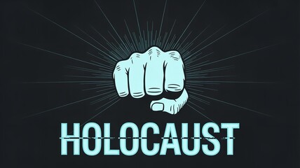 Fist of remembrance for the holocaust