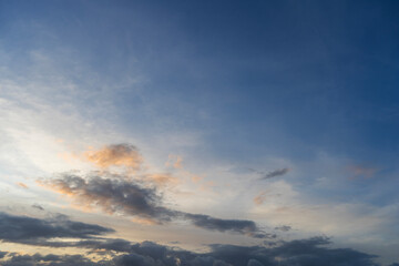 Sunset sky background, with colorful clouds. Evening colors.