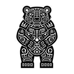 Cultural bear symbol indigenous art showcase graphic design creative studio artistic perspective heritage and nature fusion