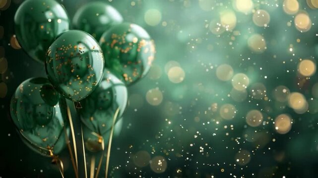 Iridescent balls with golden glitter, surrounded by a soft bokeh glow, create a festive atmosphere that is perfect as a background for invitations to special events or advertisements for New Year's pr