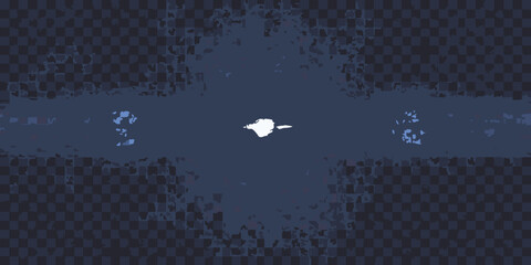 Abstract checkered background with a central white shape and blue accents