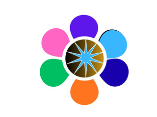 Obraz premium colorful pinwheel isolated on white