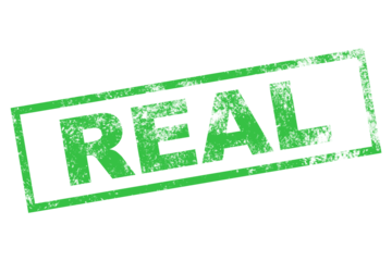 REAL stamp sign, vintage real true seal sign illustration in PNG isolated on transparent background