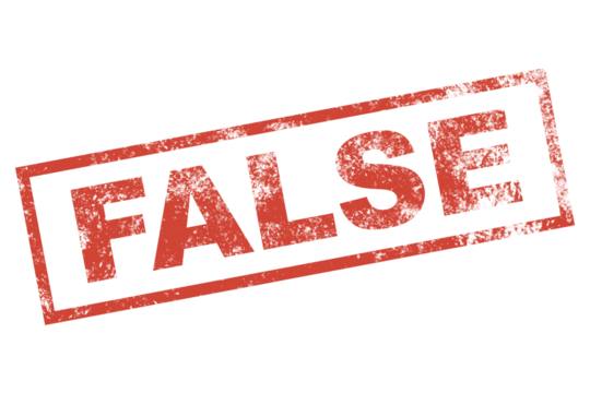 FALSE stamp sign, vintage false seal sign illustration in PNG isolated on transparent background