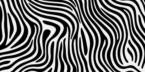 Abstract Wavy Black and White Line Pattern Background. modern creative trendy design