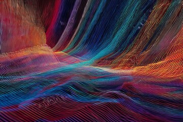 Naklejka premium Vibrant Abstract 3D Background