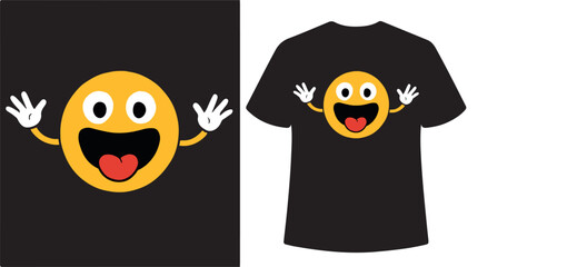 Happy Smiley Face T-shirt Design graphic emoji