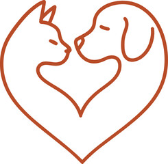 Pet Heart  Scalable SVG Vector Graphic with Editable Paths and Layers for Web, UI Design, Digital Art, and Print Applications