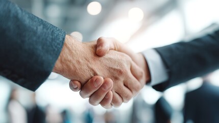 🤝Deal Sealed: A close-up shot of two individuals clasping hands, a symbolic gesture of agreement. captured the spirit of collaboration, trust, and business partnership.