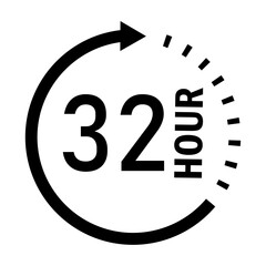 Thirty-two hour time cycle progress arrow