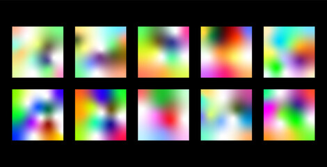 Fototapeta premium Abstract defocused background Set, A blurry image of a colorful object with a blurry background Set