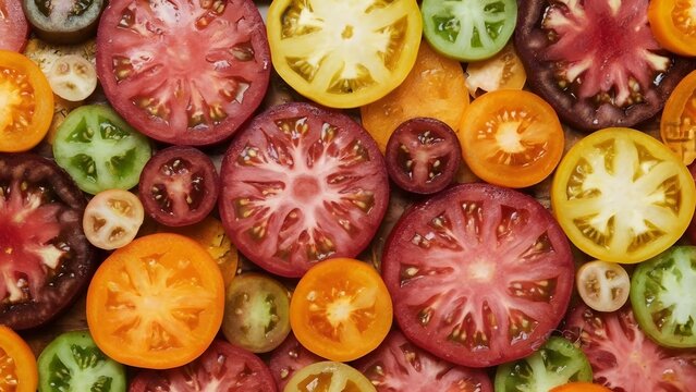 Colorful Tomato Slices - Powered by Adobe