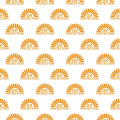 UV protection seamless pattern isolated on white background