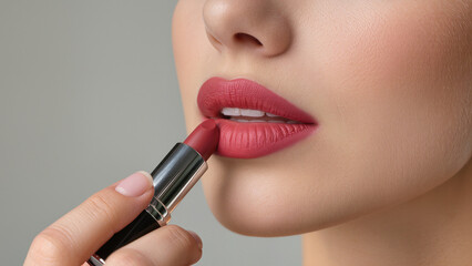 Donna con rossetto