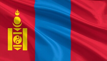 Naklejka premium flag of Mongolia