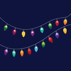 Colorful string lights pattern with small bulbs ideal for festive and decorative backgrounds