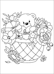 Valentines coloring Page - valentines day, love, heart, hearts, romance, romantic, couple
