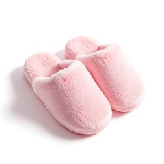 Pink fuzzy slippers soft indoor house shoes for women comfortable warm bedroom footwear home fashion 100 char