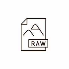 raw file image icon sign vector