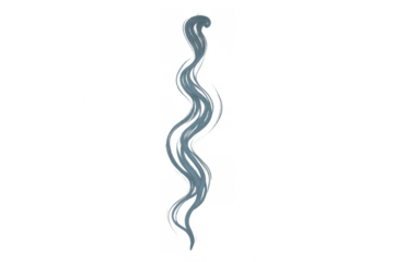 Blue wavy smoke creating an abstract fluid mist, transparent vapor, steam, and flowing water effect