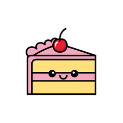 Kawaii Cake Slice.