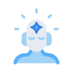 Illustration of mind expansion, spiritual awakening, or mental clarity in flat design