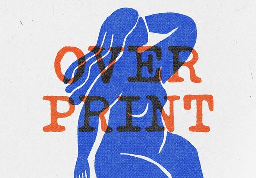 Vintage Overprint Grunge Effect Mockup
