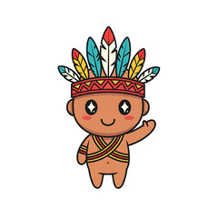 Native American Cartoon.