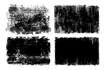 Set of vector hand painted frames. Various texture rectangular brush strokes collection. Artistic backdrops for badges, labels, banners, posters.