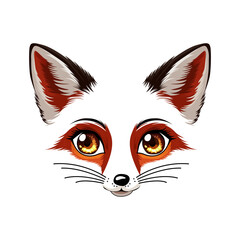 Fototapeta premium Flat Design Fox Illustration – Cute Minimal Animal Vector