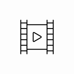 film strip playback icon sign vector