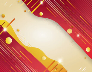 Red and Yellow Abstract Geometric Background with Dynamic Lines