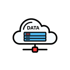 Secure cloud data storage solution for modern business with scalable server architecture and reliable network connections, ensuring data integrity and accessibility