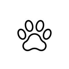 Simple paw icon perfect for veterinary clinic branding and all animal themed designs creates a friendly and welcoming impression for pet lovers everywhere