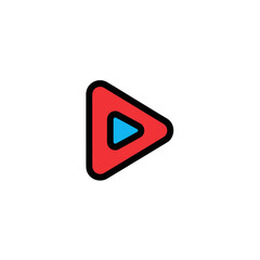 Launch your brand with a vibrant play button logo, use this modern, eye-catching design to signify progress and forward momentum in your next project