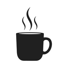 vector cup of hot coffee