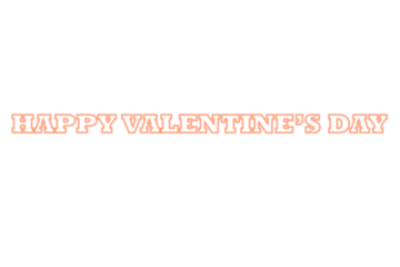 Bright festive Happy Valentine’s Day neon glow text celebrating love with glowing style