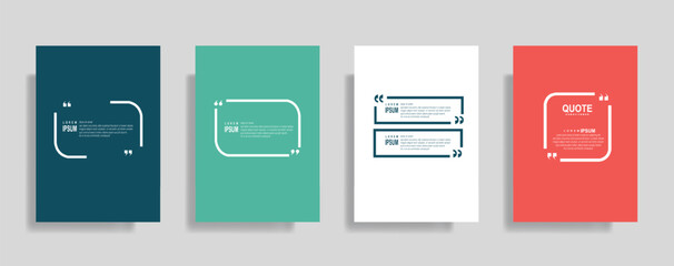 Minimalist Quote Box Template Set - Modern Speech Bubble Text Boxes for Social Media and Testimonials

