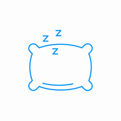 pillow sleep zzz icon sign vector