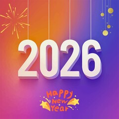 Elegant New Year's Eve 2026 Card