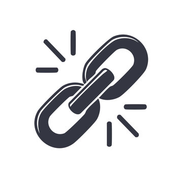 Interlinked Chain Segments Strength Connection Bonding Partnership Icon