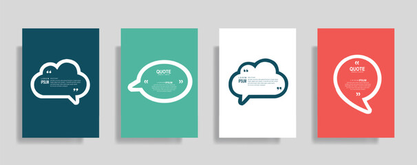 Minimalist Quote Box Template Set - Modern Speech Bubble Text Boxes for Social Media and Testimonials

