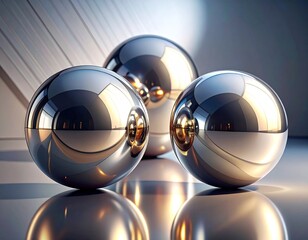 &ldquo;Reflections in Motion: Metallic Harmony on a Geometric Stage&rdquo;