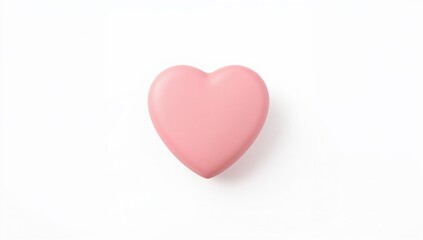 Fototapeta premium Modern heartshaped pink pouf for children room, minimalist kids furniture, soft seating, playroom decor, nursery design accent